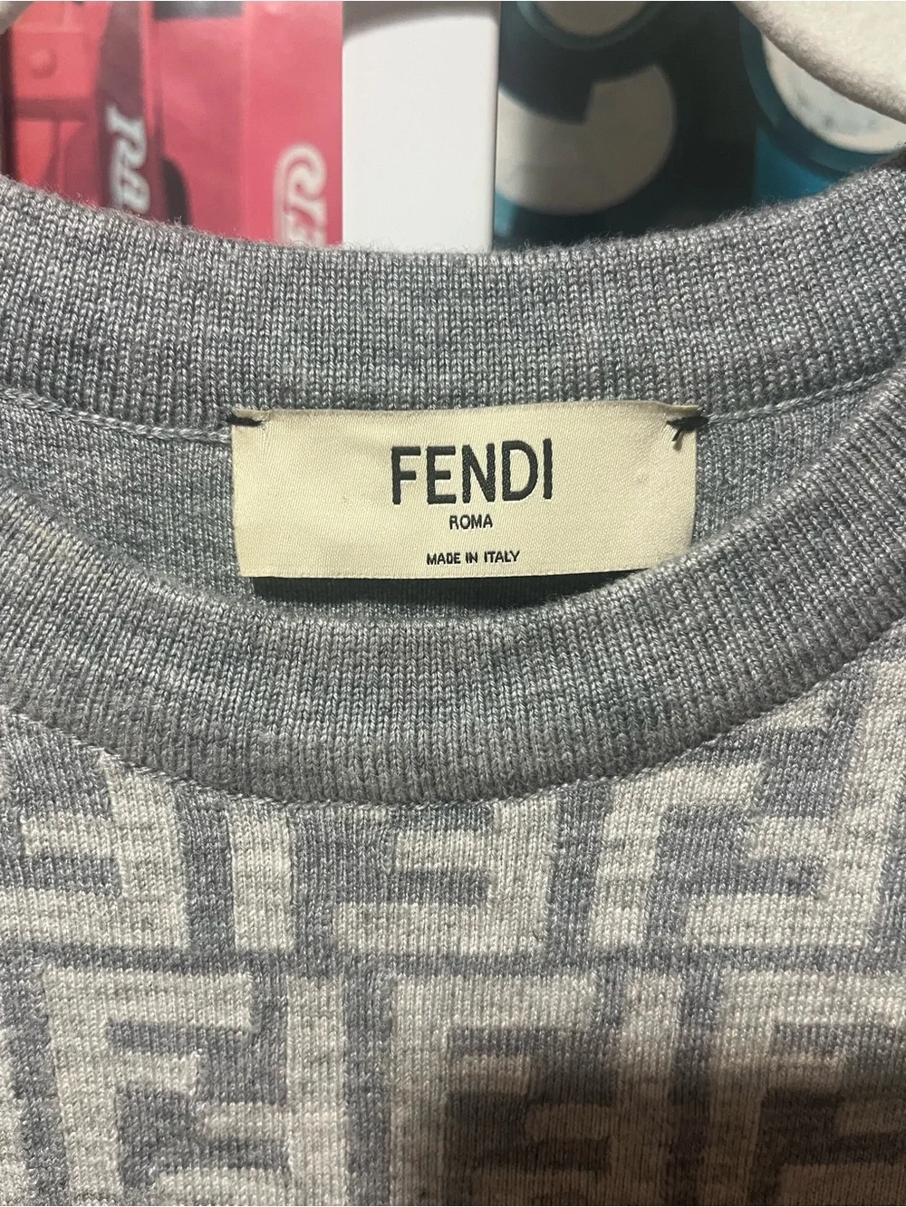Fendi Monogram Knit Midi Dress